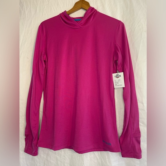 Hot Chillys Women’s long sleeve hooded Top with thumb holes New With Tag size M - Picture 2 of 10